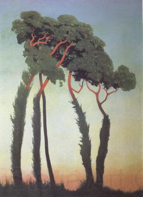 Felix  Vallotton Landscape with Trees (nn03) Norge oil painting art